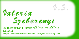 valeria szeberenyi business card